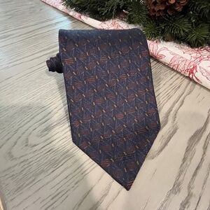 Robert Talbott Best Of Class Necktie Dark Purple Geometric Print Silk NWT